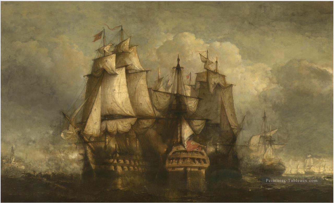 Hendrik Frans Schaefels Siège de Flushing par un escadron anglais Batailles navale Peintures à l'huile